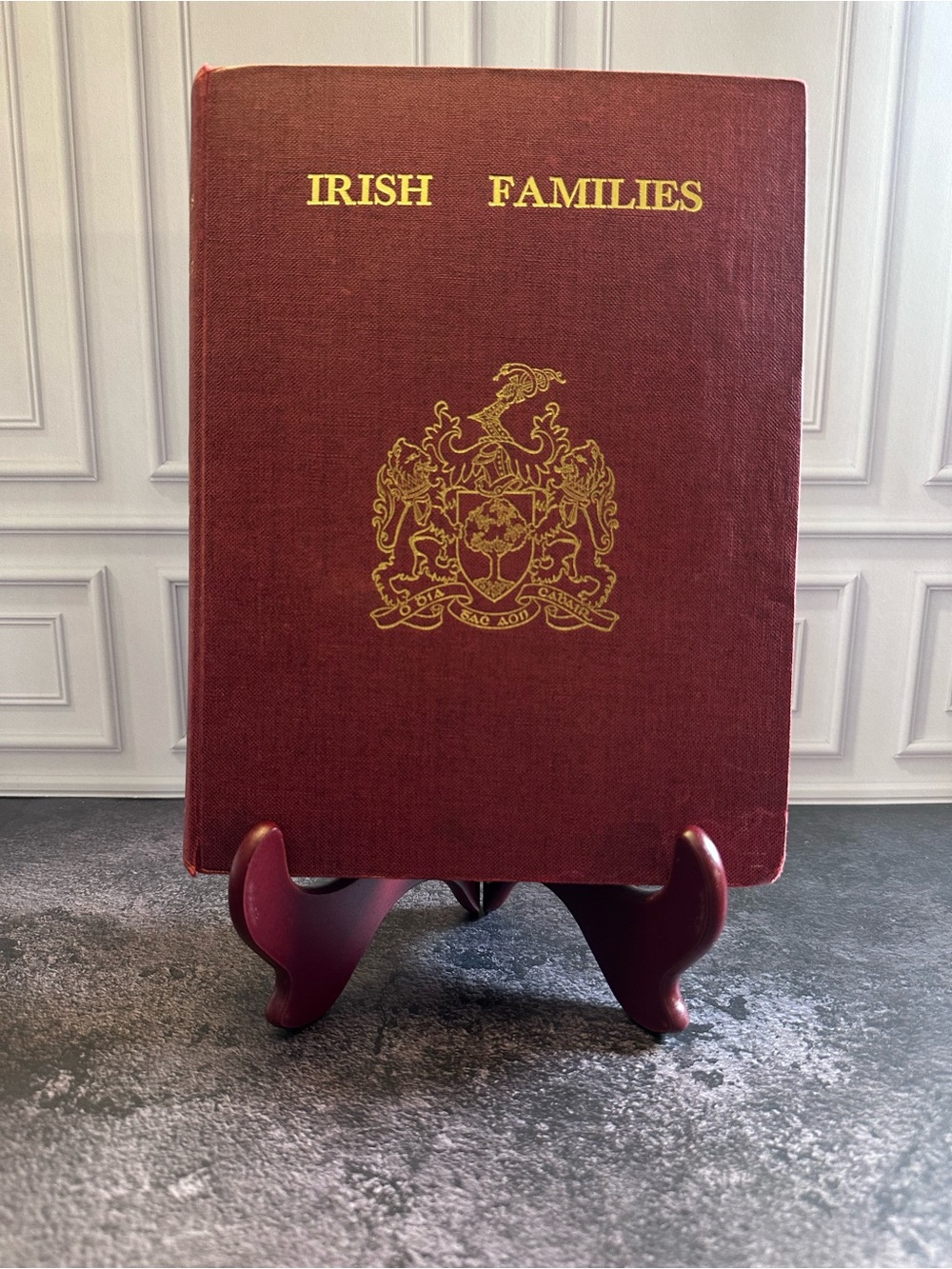 Irish Families Hardcover Book in Maroon